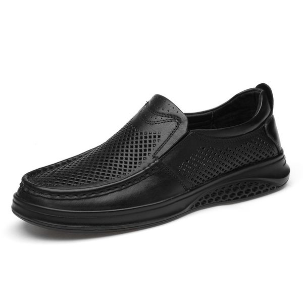 small 37 summer perforated men's formal shoes headband leather simple overot driving hollow dad fashion, Black
small 37 summer perforated men's formal shoes headband leather simple overot driving hollow dad fashion, Black