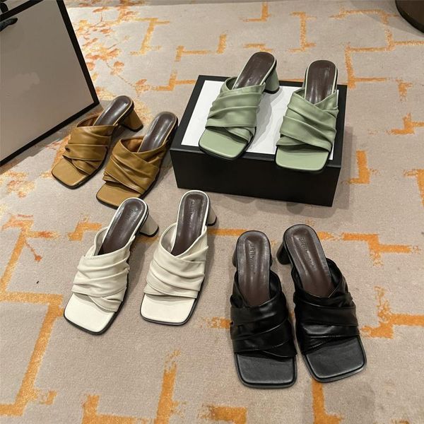 slippers med women summer shoes pu square toe low rubber flip flops slides block hawaiian pleated rome scandals hoof heels, Black
slippers med women summer shoes pu square toe low rubber flip flops slides block hawaiian pleated rome scandals hoof heels, Black