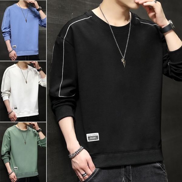 round 2021 spring men's sweater ne long sve t-shirt trend pullover bottomed shirt men's wear, Black
round 2021 spring men's sweater ne long sve t-shirt trend pullover bottomed shirt men's wear, Black