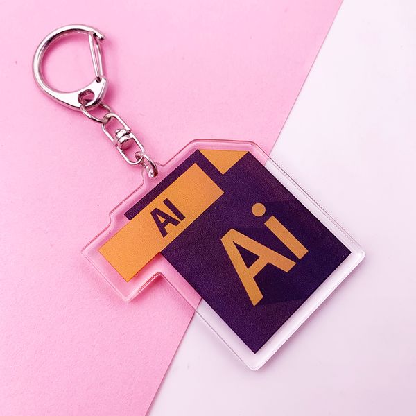 cute office software icon keychain two-sided key chain ps ai excel acrylic bag charm pendant accessories key ring k0152, Silver
cute office software icon keychain two-sided key chain ps ai excel acrylic bag charm pendant accessories key ring k0152, Silver