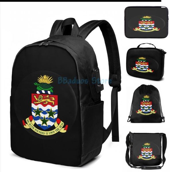 funny graphic print coat of arms the cayman islands usb charge backpack men school bags women bag travel laptop
funny graphic print coat of arms the cayman islands usb charge backpack men school bags women bag travel laptop