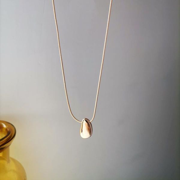 chains simple temperament geometric waterdrop pendant necklace personality retro vintage smooth clavicle chain for female gold color, Silver
chains simple temperament geometric waterdrop pendant necklace personality retro vintage smooth clavicle chain for female gold color, Silver