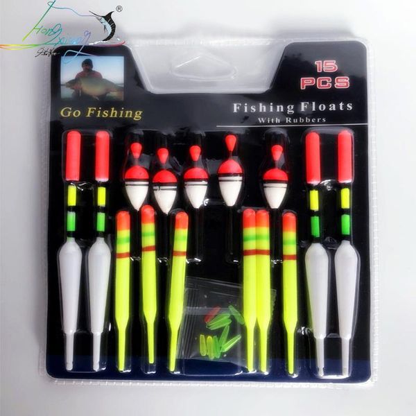 fishing accessories 1 set (15pcs) vertical buoy sea floats assorted size for most type of angling with attachment rubbers lures
fishing accessories 1 set (15pcs) vertical buoy sea floats assorted size for most type of angling with attachment rubbers lures