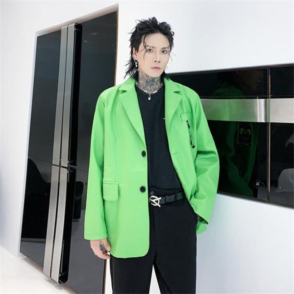 men's suits & blazers autumn winter fashion green blazer men party wedding loose suit jackets costume homme, White;black
men's suits & blazers autumn winter fashion green blazer men party wedding loose suit jackets costume homme, White;black