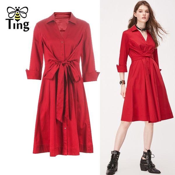 casual summer women knee length shirt dress vintage half sleeve elegant office work dresses streetwear vestidos plus 210513, Black;gray
casual summer women knee length shirt dress vintage half sleeve elegant office work dresses streetwear vestidos plus 210513, Black;gray