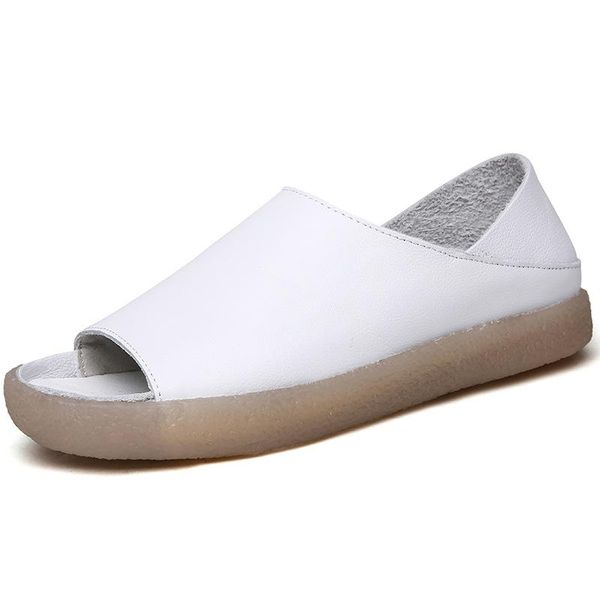summer fish mouth women shoes flat sandals comfortable soft genuine leather woman casual, Black
summer fish mouth women shoes flat sandals comfortable soft genuine leather woman casual, Black