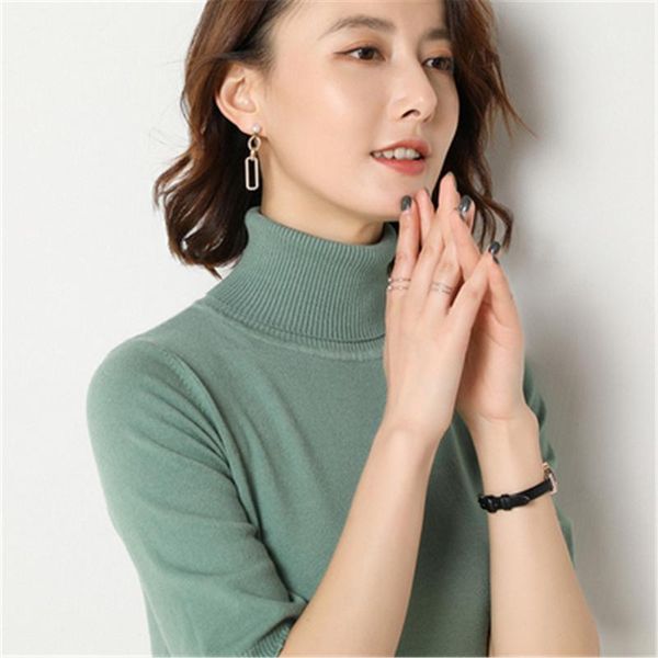 spring summer short sleeve cashmere sweater women's loose turtleneck knit bottoming shirt female pullover zy4937 sweaters, White;black
spring summer short sleeve cashmere sweater women's loose turtleneck knit bottoming shirt female pullover zy4937 sweaters, White;black
