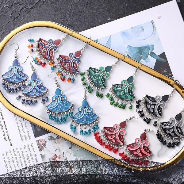 vintage ethnic flower oil drop dangle earrings for women oorbellen hangers female beads tassel earrings jewelry accessories, Silver
vintage ethnic flower oil drop dangle earrings for women oorbellen hangers female beads tassel earrings jewelry accessories, Silver
