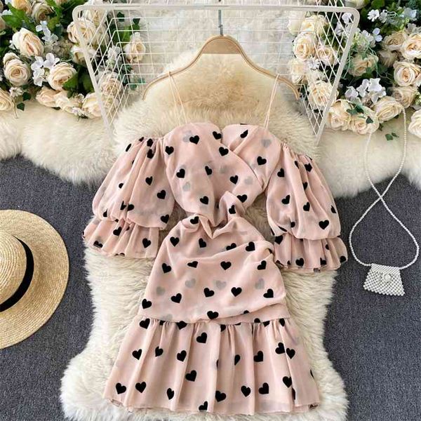 woman cami dress summer square collar puff sleeve ruffles sweet mini dresses korean chic fashion vestidos 210531, Black;gray
woman cami dress summer square collar puff sleeve ruffles sweet mini dresses korean chic fashion vestidos 210531, Black;gray