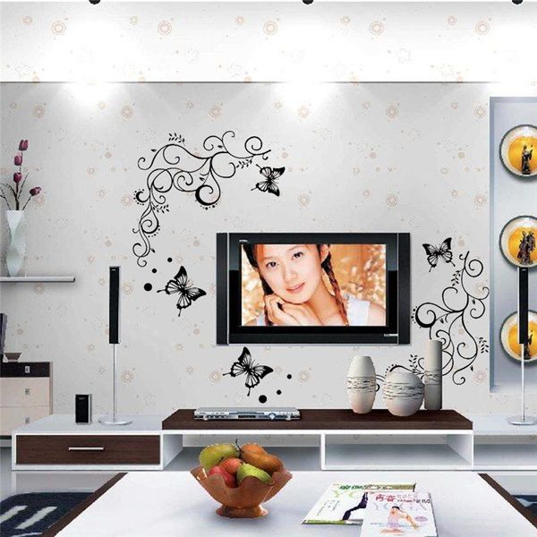 wall stickers black flower vine butterfly for home decor diy plant decal pvc mural art poster
wall stickers black flower vine butterfly for home decor diy plant decal pvc mural art poster