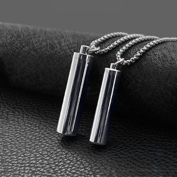 pendant necklaces titanium steel perfume bottle detachable stainless men and women couple jewelry, Silver
pendant necklaces titanium steel perfume bottle detachable stainless men and women couple jewelry, Silver