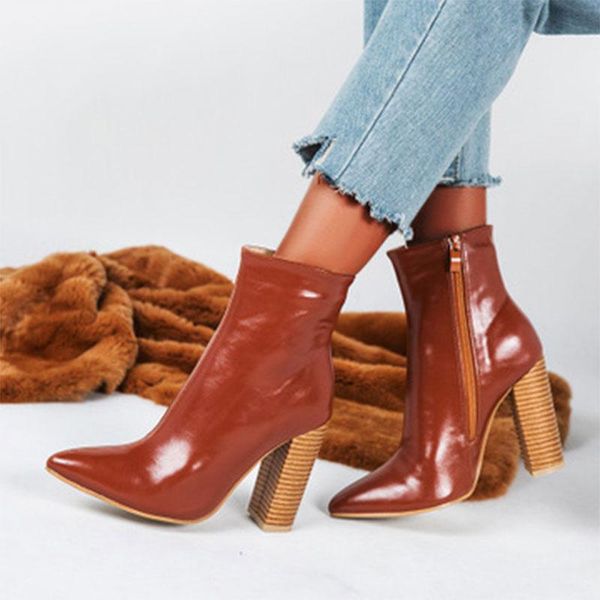 boots woman ankle women's zipper high heels fashion pu leather pump women shoes point toe ladies footwear big size 42, Black
boots woman ankle women's zipper high heels fashion pu leather pump women shoes point toe ladies footwear big size 42, Black