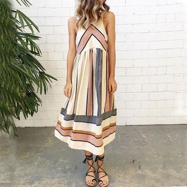 women's swimwear o neck striped sleeveless beach dress women tunic cover up elegant sundress summer female casual long boho, White;black
women's swimwear o neck striped sleeveless beach dress women tunic cover up elegant sundress summer female casual long boho, White;black