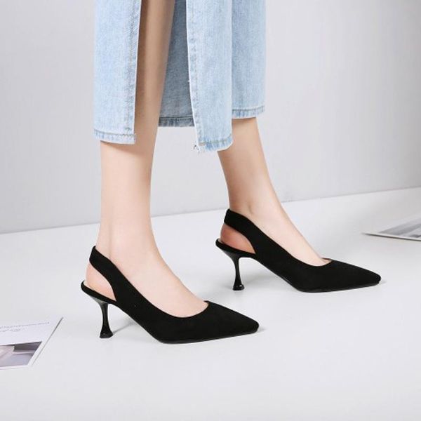 vogue 60 62 size solid slingback high heel women pumps pointed toe strange sandals sandalias mujer swc0026, Black
vogue 60 62 size solid slingback high heel women pumps pointed toe strange sandals sandalias mujer swc0026, Black