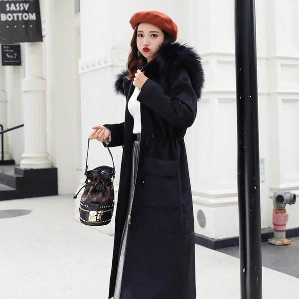 women's wool & blends autumn and winter 2021 fat mm long korean 200 kg woolen coat collar q03, Black
women's wool & blends autumn and winter 2021 fat mm long korean 200 kg woolen coat collar q03, Black