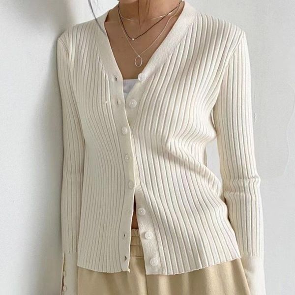 women's knits & tees arrivals short cardigan sweater women 2021 autumn winter fashion v-neck long sleeve ribbing bottoming purple knitt, White
women's knits & tees arrivals short cardigan sweater women 2021 autumn winter fashion v-neck long sleeve ribbing bottoming purple knitt, White