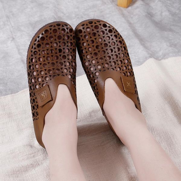 summer woman sandals genuine leather slip on flat toe round shallow cutout comfy soft retro wedge women shoes size 36-44, Black
summer woman sandals genuine leather slip on flat toe round shallow cutout comfy soft retro wedge women shoes size 36-44, Black