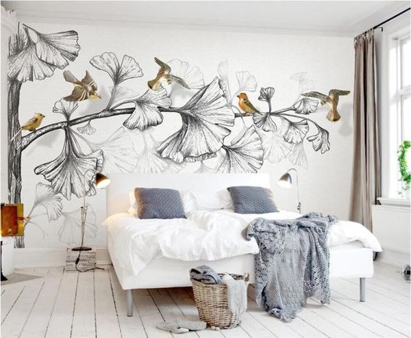 wallpapers custom wall wallpaper living room bedroom murals black and white sketch ginkgo leaves 3d flying birds tv
wallpapers custom wall wallpaper living room bedroom murals black and white sketch ginkgo leaves 3d flying birds tv