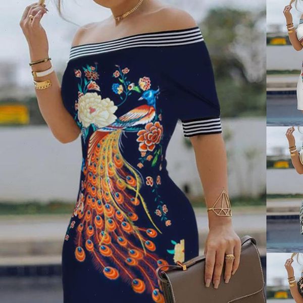 womens dresses 2351078 women dress short sleeve off shoulder floral peacock print bodycon mini match with heels, Black;gray
womens dresses 2351078 women dress short sleeve off shoulder floral peacock print bodycon mini match with heels, Black;gray