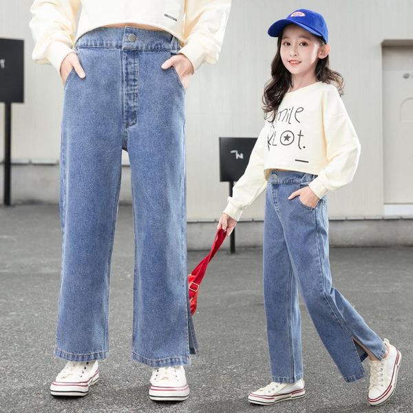 jeans autumn baby girls denim pants fashion loose solid kids wide-leg trousers comfort children clothes for 6 8 10 12 years, Blue
jeans autumn baby girls denim pants fashion loose solid kids wide-leg trousers comfort children clothes for 6 8 10 12 years, Blue