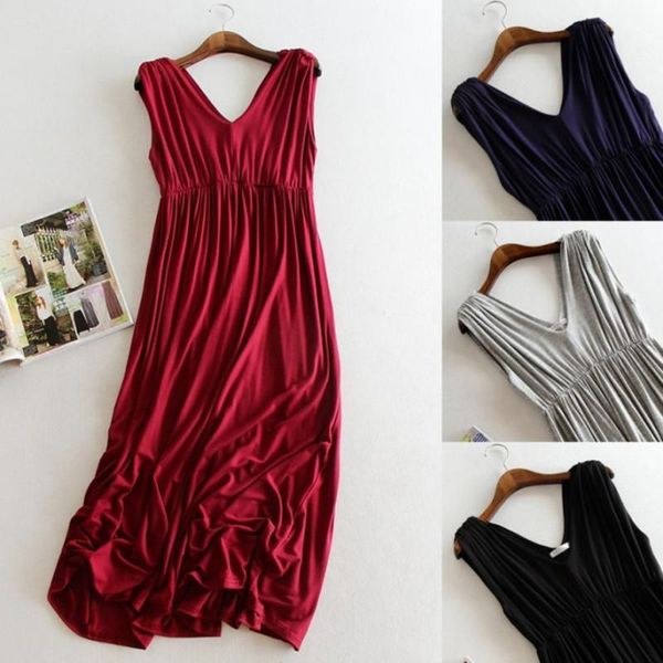 maternity dresses explosion summer loose large size dress v-neck modal camisole skirt evening long female, White
maternity dresses explosion summer loose large size dress v-neck modal camisole skirt evening long female, White