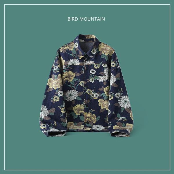 men's jackets spring autumn fashion flower print denim jacket men clothing japanese streetwear casual long sleeves harajuku coa, Black;brown
men's jackets spring autumn fashion flower print denim jacket men clothing japanese streetwear casual long sleeves harajuku coa, Black;brown