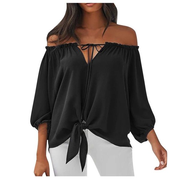 women's t-shirt summer bow off shoulder lace-up loose street pullover casual women beach solid color t-shirts #t1g, White
women's t-shirt summer bow off shoulder lace-up loose street pullover casual women beach solid color t-shirts #t1g, White