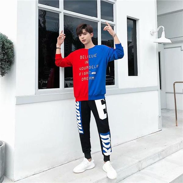 men's tracksuits spring autumn sets korean style trend pullover hoodies men+casual harajuku streetwear sweatpants fashion men clothing, Gray
men's tracksuits spring autumn sets korean style trend pullover hoodies men+casual harajuku streetwear sweatpants fashion men clothing, Gray