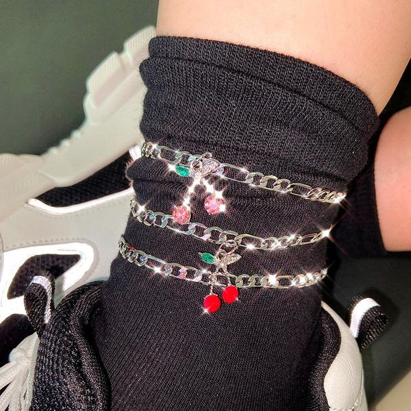 anklets boho multicolor crystal cherry charms anklet for women cute sweet fruit foot chain bracelet on the leg trendy party jewelry, Red;blue
anklets boho multicolor crystal cherry charms anklet for women cute sweet fruit foot chain bracelet on the leg trendy party jewelry, Red;blue