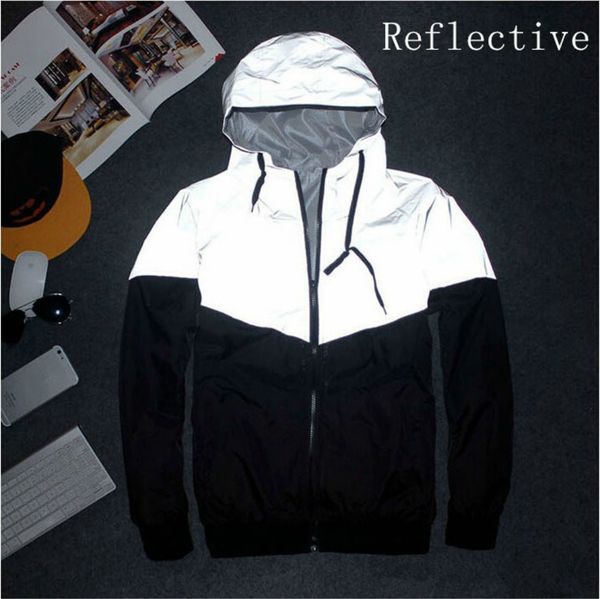 men's jackets half reflective jacket men / women harajuku windbreaker jackets hooded hip-hop streetwear night shiny zipper coat pl, Black;brown
men's jackets half reflective jacket men / women harajuku windbreaker jackets hooded hip-hop streetwear night shiny zipper coat pl, Black;brown