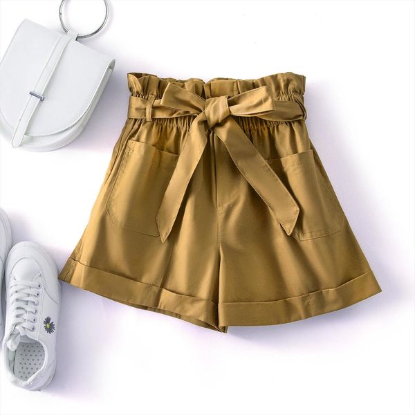 summer casual pocket thin bud women shorts korean wild elasticated loose wide leg high waist, White;black
summer casual pocket thin bud women shorts korean wild elasticated loose wide leg high waist, White;black
