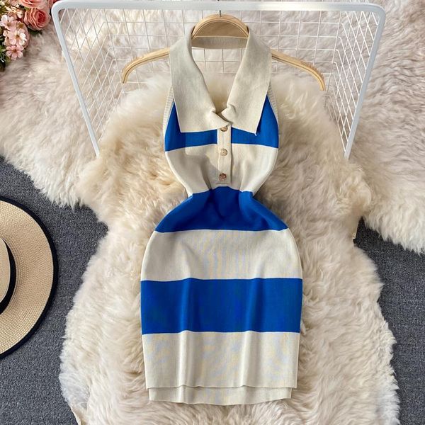 casual dresses amolapha women knitted clothing 2021 summer halter neck backless slim striped sweater dress, Black;gray
casual dresses amolapha women knitted clothing 2021 summer halter neck backless slim striped sweater dress, Black;gray