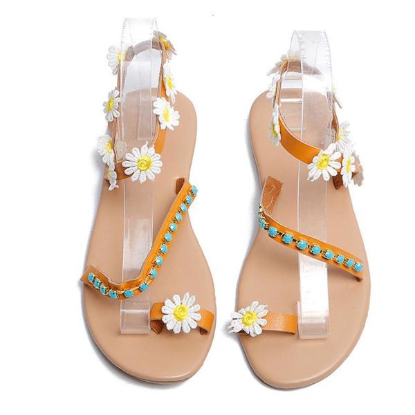 fashion women casual sandal flower decoration sandals flats slip on shoes all-match daily daisy beach, Black
fashion women casual sandal flower decoration sandals flats slip on shoes all-match daily daisy beach, Black