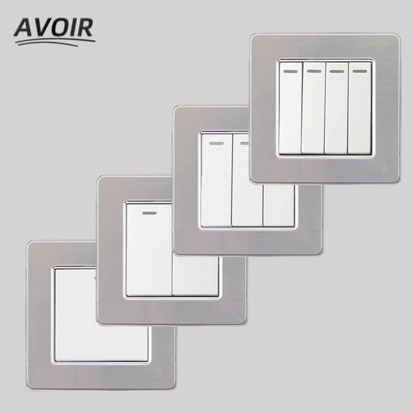 smart home control avoir wall light switch white stainless steel panel push button switches 1 2 3 4 gang way rocker for 86mm x
smart home control avoir wall light switch white stainless steel panel push button switches 1 2 3 4 gang way rocker for 86mm x