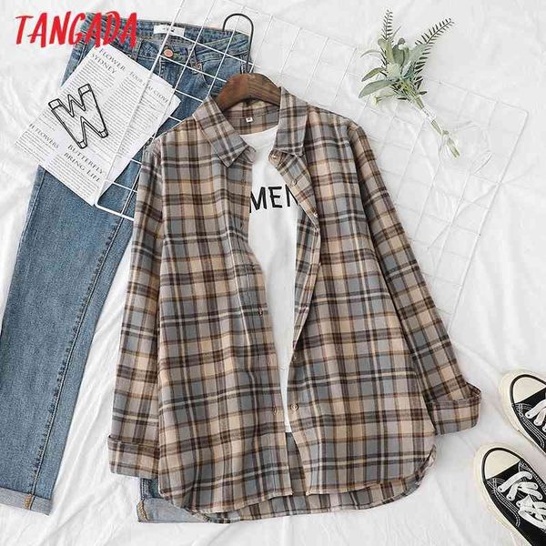 women boyfriend plaid print 100 cotton shirt blouse long sleeve chic female casual loose xq06 210416, White
women boyfriend plaid print 100 cotton shirt blouse long sleeve chic female casual loose xq06 210416, White
