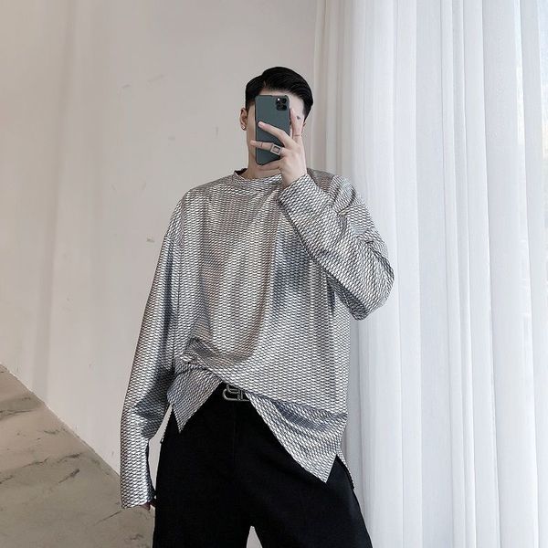 iefb / men's wear design fashionable silver fashion cool black round neck long sleeve spring 9y3276 210524, White;black
iefb / men's wear design fashionable silver fashion cool black round neck long sleeve spring 9y3276 210524, White;black