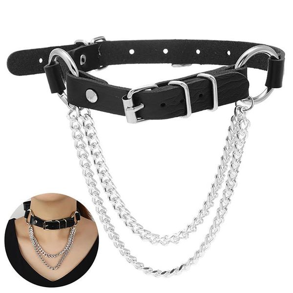 chokers fashion women collar gothic choker punk retro necklace with chain pu leather ladies jewelry accessories gifts, Golden;silver
chokers fashion women collar gothic choker punk retro necklace with chain pu leather ladies jewelry accessories gifts, Golden;silver