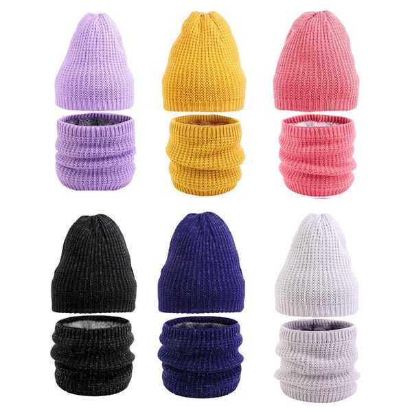berets winter plain color knitted beanie cap and scarf suit for men women double layer elastic hat plus lining neck warmer, Blue;gray
berets winter plain color knitted beanie cap and scarf suit for men women double layer elastic hat plus lining neck warmer, Blue;gray