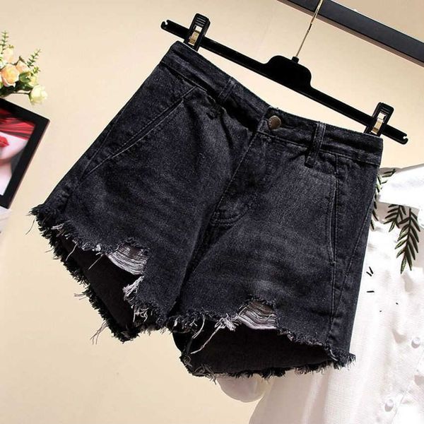 women's shorts plus size 4xl summer women black denim casual mid waist ripped holes jeans street wear short feminino qare, White;black
women's shorts plus size 4xl summer women black denim casual mid waist ripped holes jeans street wear short feminino qare, White;black