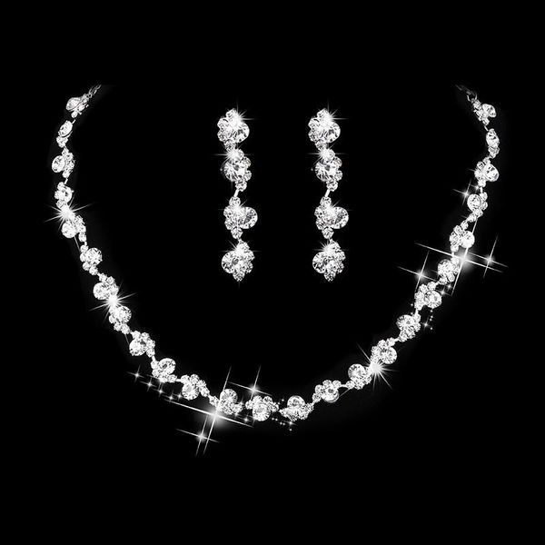 earrings & necklace wedding jewelry sets for women colorful rhinestone crystal kit bridal bridesmaid accessories girl, Silver
earrings & necklace wedding jewelry sets for women colorful rhinestone crystal kit bridal bridesmaid accessories girl, Silver