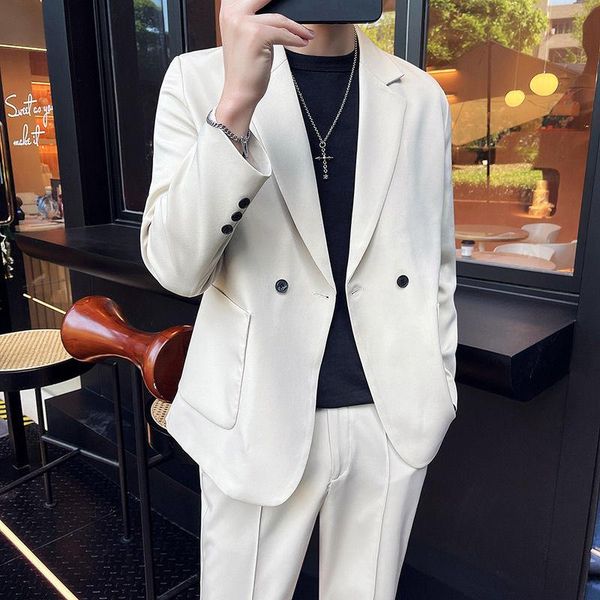 suits mens vintge terno masculino traje hombre formal prom tuxedos loose suit men 2 button blazer piece grey men's & blazers, White;black
suits mens vintge terno masculino traje hombre formal prom tuxedos loose suit men 2 button blazer piece grey men's & blazers, White;black