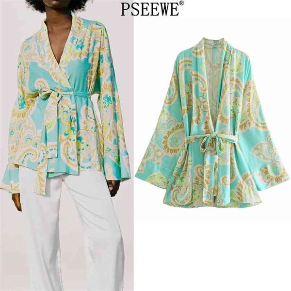 women blouse vintage print wrap woman blouses summer fashion bow tied belt long sleeve female elegant 210519, White
women blouse vintage print wrap woman blouses summer fashion bow tied belt long sleeve female elegant 210519, White