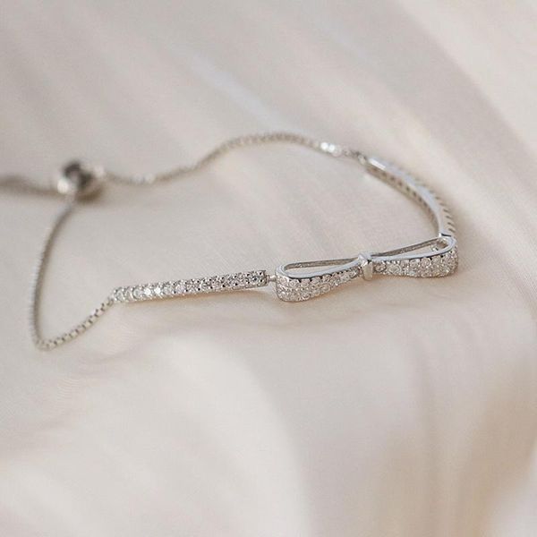 link, chain fashion classic simple crystal zircon bowknot bracelet women's wedding jewelry birthday exquisite gift, Black
link, chain fashion classic simple crystal zircon bowknot bracelet women's wedding jewelry birthday exquisite gift, Black
