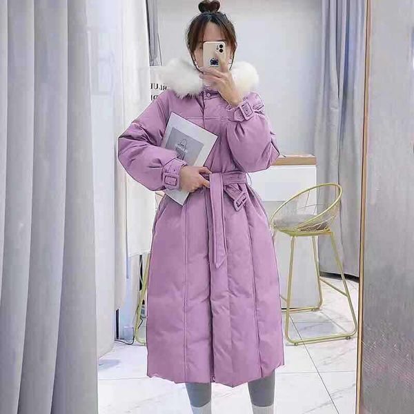 women's down & parkas winter 2021 style belt over the knee jacket female classic sweet waist big fur collar hooded, Black
women's down & parkas winter 2021 style belt over the knee jacket female classic sweet waist big fur collar hooded, Black