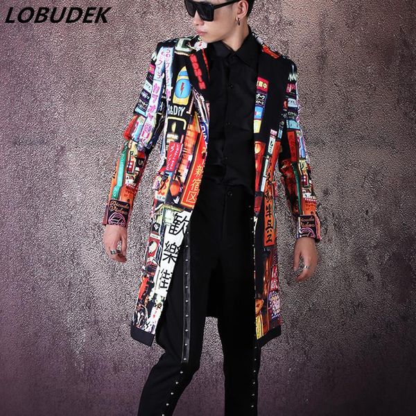 men's suits & blazers vintage pattern printed rock singer hip hop dancer suit jackets long coat stage clothes bar nightclub costume, White;black
men's suits & blazers vintage pattern printed rock singer hip hop dancer suit jackets long coat stage clothes bar nightclub costume, White;black