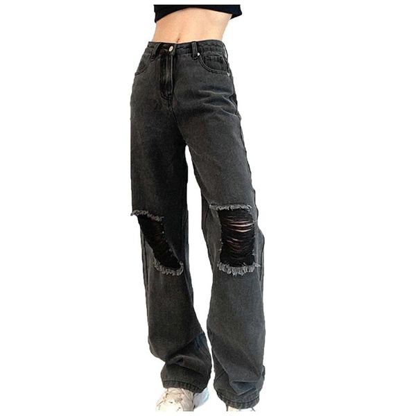 women's jeans fashion high waist casual pants hole denim trouser loose-fitting wide leg streetwear baggy jeans2021, Blue
women's jeans fashion high waist casual pants hole denim trouser loose-fitting wide leg streetwear baggy jeans2021, Blue