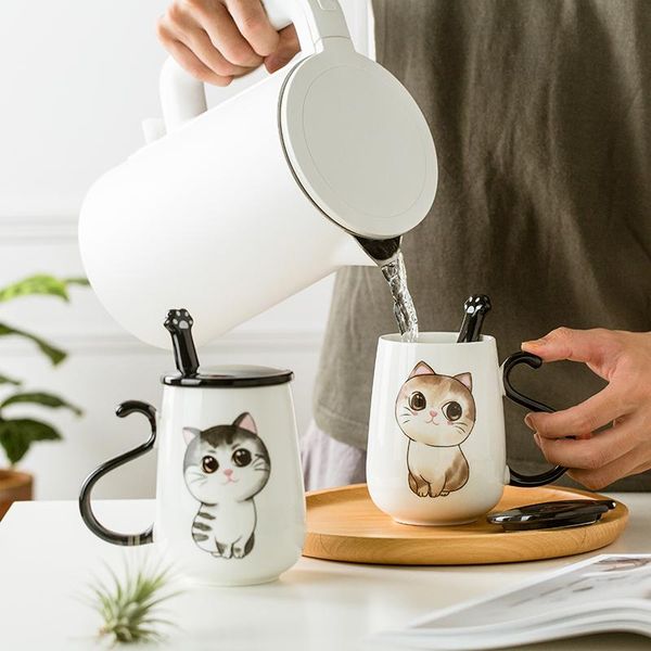 mugs couple student cute cat mug creative cup large capacity milk coffee tea ceramic water with lid spoon
mugs couple student cute cat mug creative cup large capacity milk coffee tea ceramic water with lid spoon