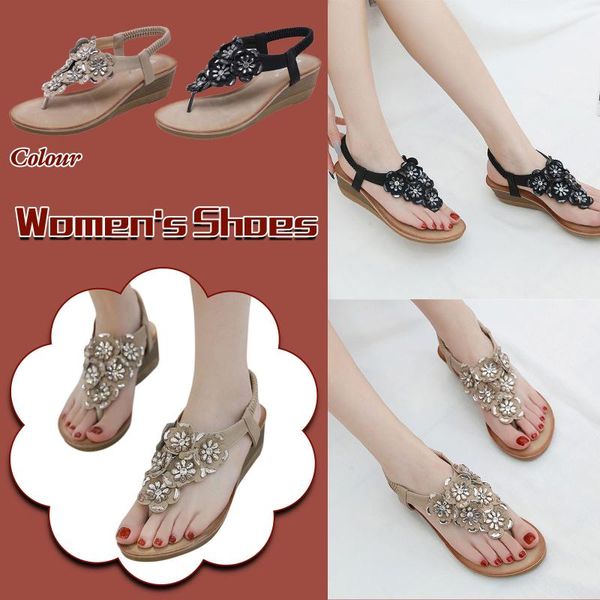 sandals summer women's fashion bohemian flowers wedges shoes elastic band beach for women 2021 chaussure femme, Black
sandals summer women's fashion bohemian flowers wedges shoes elastic band beach for women 2021 chaussure femme, Black
