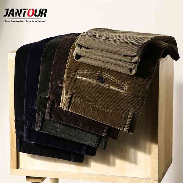 jantour autumn winter corduroy pants men fashion elastic blue brown straight trousers for classic big size 35 38 40 42 210715, Black
jantour autumn winter corduroy pants men fashion elastic blue brown straight trousers for classic big size 35 38 40 42 210715, Black