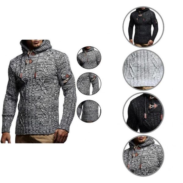 men's sweaters sweater jumper durable anti-pilling hooded wear resistant for home winter men knitwear, White;black
men's sweaters sweater jumper durable anti-pilling hooded wear resistant for home winter men knitwear, White;black